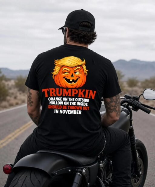 Funny Trumpkin Halloween Tee: Political Pumpkin Costume Shirt